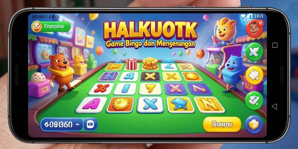 Tampilan antarmuka gameplay Bingo HALKUOTK yang menarik.