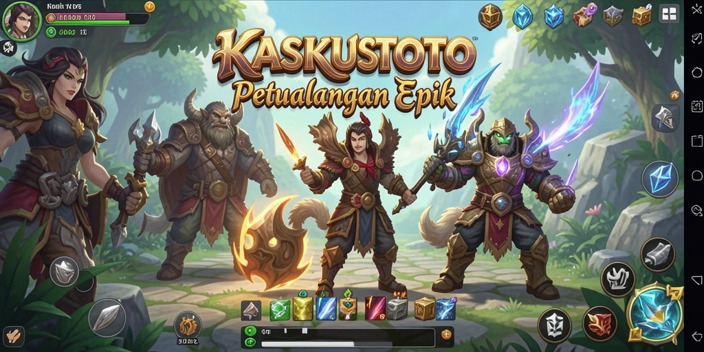 Screenshot KASKUSTOTO menampilkan pertarungan seru dan petualangan RPG yang mendebarkan.