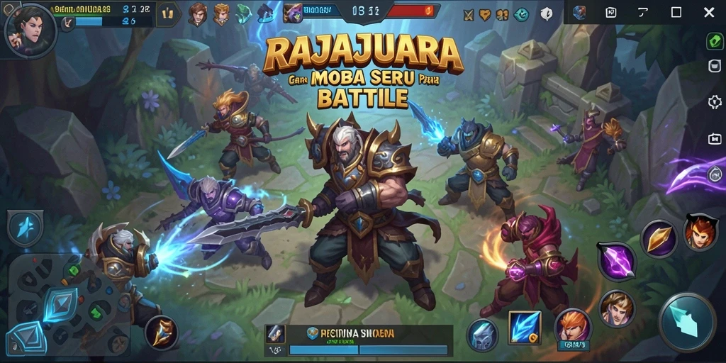 Tampilan pertarungan seru dalam gameplay RAJAJUARA.